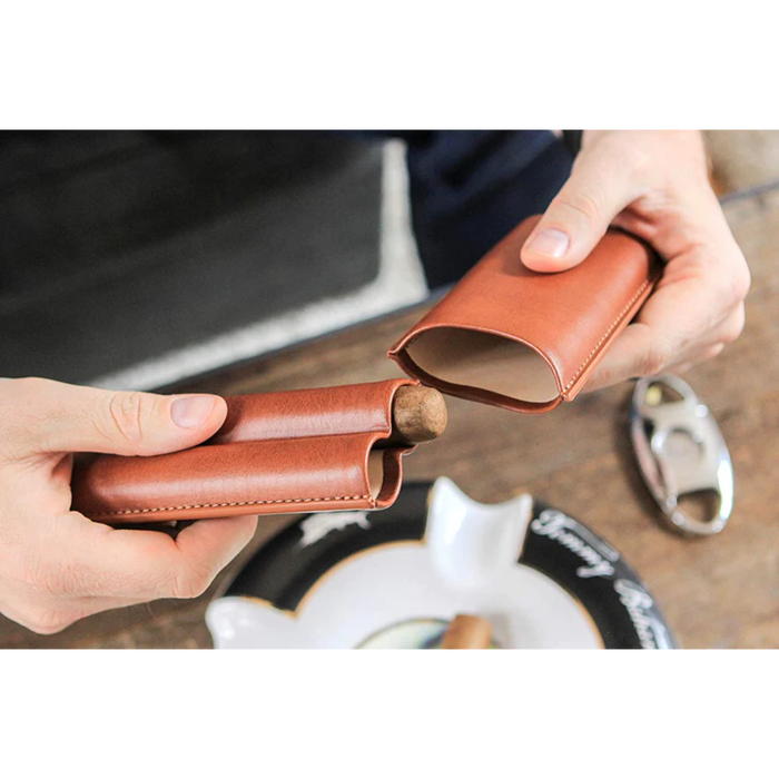 Case Elegance Accessory Bundle - Cigar Cutter, Torch Lighter, and Travel Case