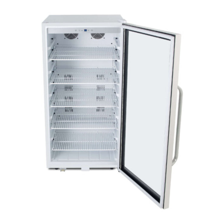 Whynter Freestanding 8.1 cu. ft. Stainless Steel Commercial Beverage Merchandiser Refrigerator with Superlit Door and Lock