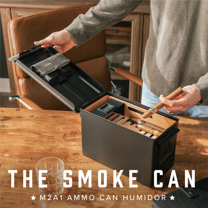 Case Elegance - The Smoke Can 50 Cal Humidor - Black