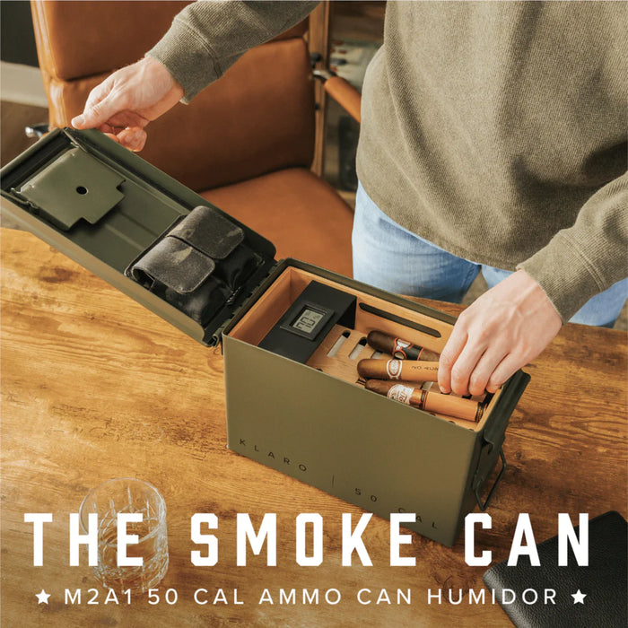 Case Elegance - The Smoke Can 50 Cal Humidor - Green