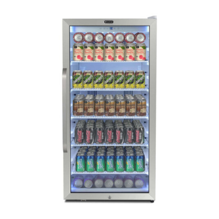 Whynter Freestanding 8.1 cu. ft. Stainless Steel Commercial Beverage Merchandiser Refrigerator with Superlit Door and Lock